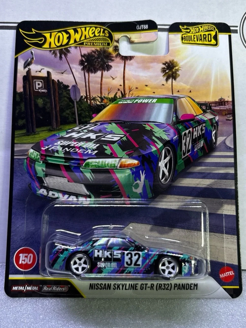Hot wheels Nissan Skyline GT-R (R32) Pandem - Blue/Green Racing Car